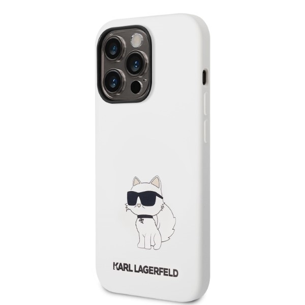iTok webáruház - Karl Lagerfeld Karl Lagerfeld Silicone Choupette szilikon tok iPhone 14 Pro Max készülékhez (fehér) 2 Karl Lagerfeld Silicone Choupette case for iPhone 14 Pro Max (fehér)