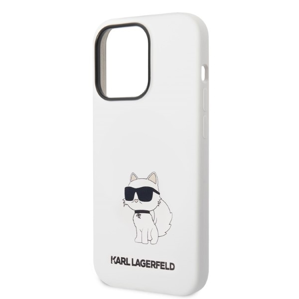 iTok webáruház - Karl Lagerfeld Karl Lagerfeld Silicone Choupette szilikon tok iPhone 14 Pro Max készülékhez (fehér) 6 Karl Lagerfeld Silicone Choupette case for iPhone 14 Pro Max (fehér)