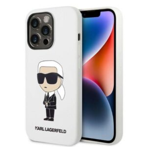 Karl Lagerfeld Silicone Ikonik Karl tok iPhone 14 Pro Max készülékhez (fehér)