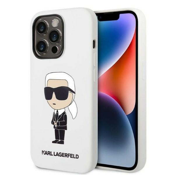 iTok webáruház - Karl Lagerfeld Karl Lagerfeld Silicone Ikonik Karl tok iPhone 14 Pro Max készülékhez (fehér) 1 Karl Lagerfeld Silicone Ikonik case for iPhone 14 Pro Max (fehér)