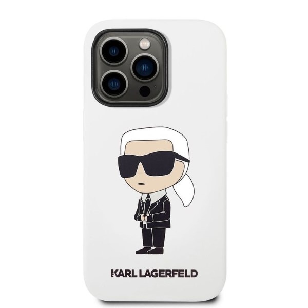 iTok webáruház - Karl Lagerfeld Karl Lagerfeld Silicone Ikonik Karl tok iPhone 14 Pro Max készülékhez (fehér) 3 Karl Lagerfeld Silicone Ikonik case for iPhone 14 Pro Max (fehér)