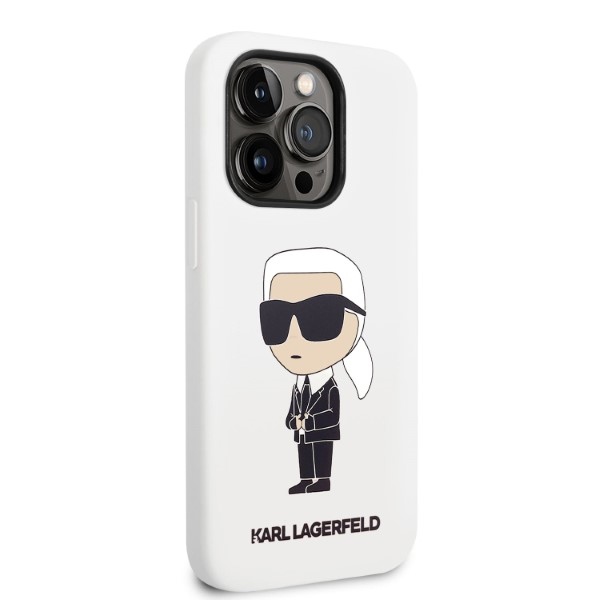 iTok webáruház - Karl Lagerfeld Karl Lagerfeld Silicone Ikonik Karl tok iPhone 14 Pro Max készülékhez (fehér) 4 Karl Lagerfeld Silicone Ikonik case for iPhone 14 Pro Max (fehér)