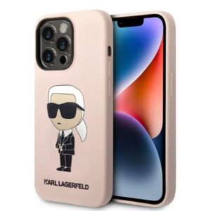 Karl Lagerfeld Silicone Ikonik tok iPhone 14 Pro Max készülékhez (rózsaszín)