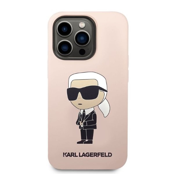 iTok webáruház - Karl Lagerfeld Karl Lagerfeld Silicone Ikonik tok iPhone 14 Pro Max készülékhez (rózsaszín) 3 Karl Lagerfeld Silicone Ikonik case for iPhone 14 Pro Max (rózsaszín)
