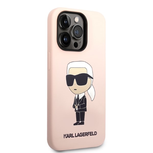 iTok webáruház - Karl Lagerfeld Karl Lagerfeld Silicone Ikonik tok iPhone 14 Pro Max készülékhez (rózsaszín) 4 Karl Lagerfeld Silicone Ikonik case for iPhone 14 Pro Max (rózsaszín)
