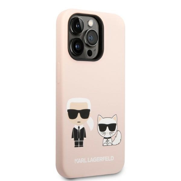 iTok webáruház - Karl Lagerfeld Karl Lagerfeld KLHMP14XSSKCI szilikon tok iPhone 14 Pro Max készülékhez, világos rózsaszín 4 Karl Lagerfeld KLHMP14XSSKCI iPhone 14 Pro Max 6.7" hardcase light pink/light pink Silicone Karl & Choupette Magsafe