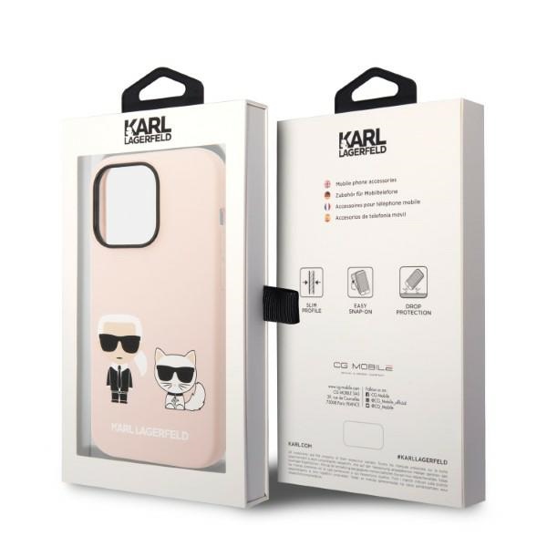 iTok webáruház - Karl Lagerfeld Karl Lagerfeld KLHMP14XSSKCI szilikon tok iPhone 14 Pro Max készülékhez, világos rózsaszín 8 Karl Lagerfeld KLHMP14XSSKCI iPhone 14 Pro Max 6.7" hardcase light pink/light pink Silicone Karl & Choupette Magsafe