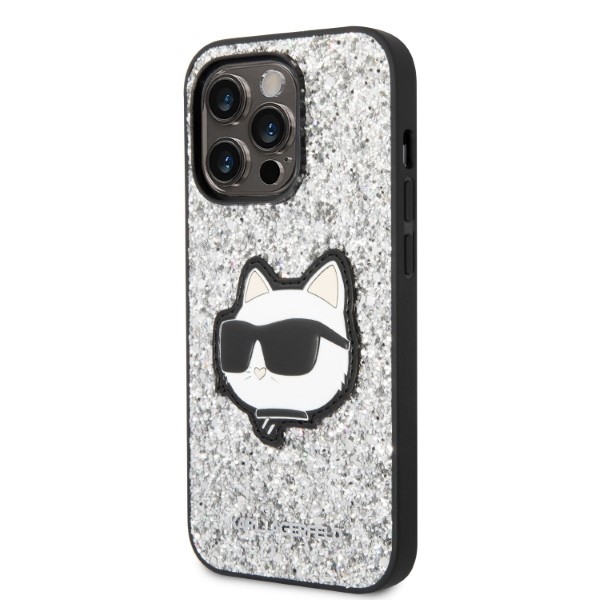 iTok webáruház - Karl Lagerfeld Karl Lagerfeld KLHCP14XG2CPS iPhone 14 Pro Max tok – Glitter Choupette, ezüst 2 Karl Lagerfeld KLHCP14XG2CPS iPhone 14 Pro Max 6.7" silver/silver hardcase Glitter Choupette Patch