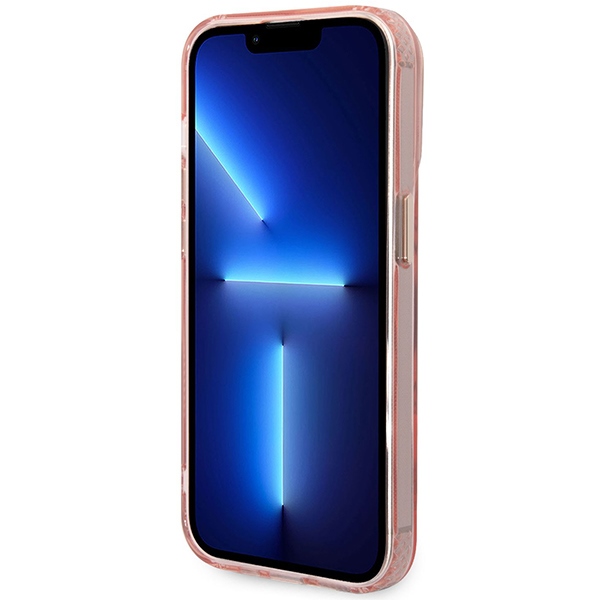 iTok webáruház - Guess Guess GUHMP14XHTCMP iPhone 14 Pro Max tok – rózsaszín 5 Guess GUHMP14XHTCMP iPhone 14 Pro Max 6.7" pink/pink hard case Gold Outline Translucent MagSafe