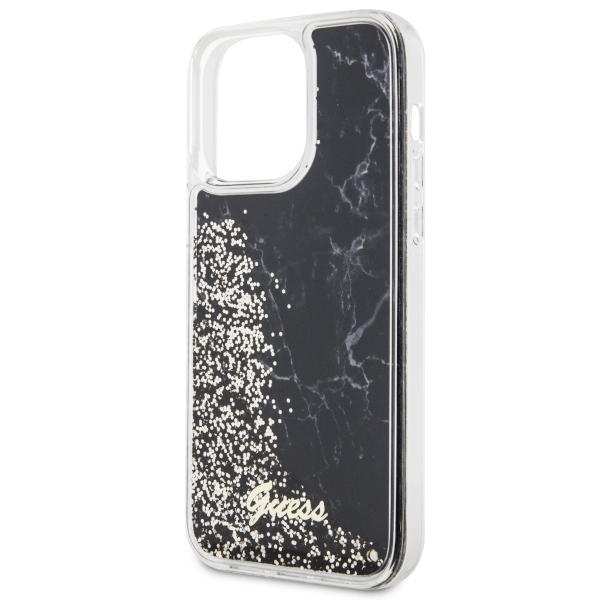 iTok webáruház - Guess Guess GUHCP14XLCSGSGK Liquid Glitter Marble tok iPhone 14 Pro Max készülékhez, fekete 6 Guess GUHCP14XLCSGSGK iPhone 14 Pro Max 6.7" black/black hardcase Liquid Glitter Marble