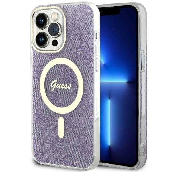 iTok webáruház - Guess Guess GUHMP14XH4STU 4G MagSafe tok iPhone 14 Pro Max készülékhez – lila 1 Guess GUHMP14XH4STU iPhone 14 Pro Max 6.7" purple/purple hardcase 4G MagSafe