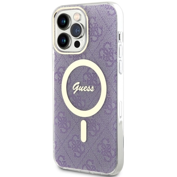 iTok webáruház - Guess Guess GUHMP14XH4STU 4G MagSafe tok iPhone 14 Pro Max készülékhez – lila 2 Guess GUHMP14XH4STU iPhone 14 Pro Max 6.7" purple/purple hardcase 4G MagSafe