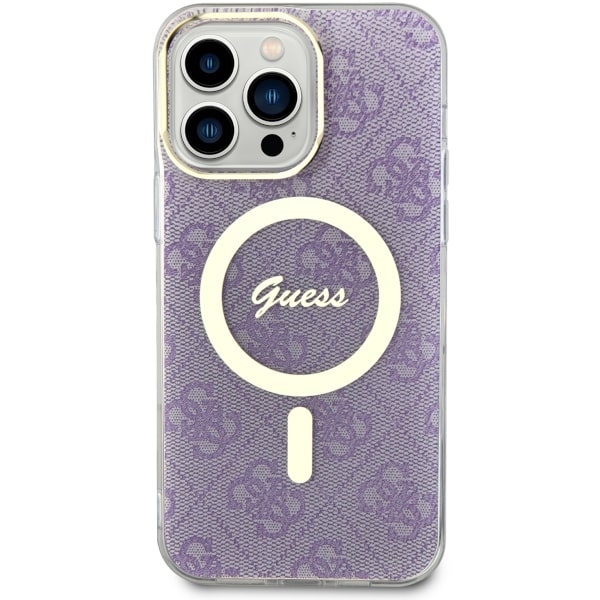 iTok webáruház - Guess Guess GUHMP14XH4STU 4G MagSafe tok iPhone 14 Pro Max készülékhez – lila 3 Guess GUHMP14XH4STU iPhone 14 Pro Max 6.7" purple/purple hardcase 4G MagSafe