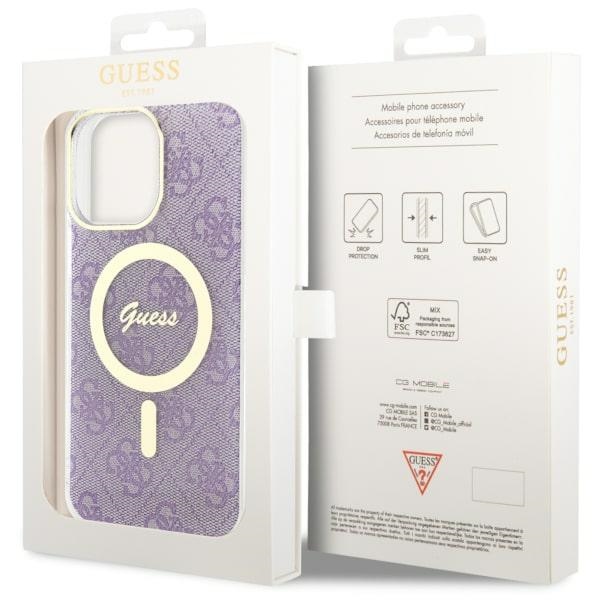 iTok webáruház - Guess Guess GUHMP14XH4STU 4G MagSafe tok iPhone 14 Pro Max készülékhez – lila 8 Guess GUHMP14XH4STU iPhone 14 Pro Max 6.7" purple/purple hardcase 4G MagSafe