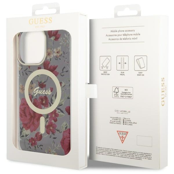 iTok webáruház - Guess Guess GUHMP14XHCFWSA iPhone 14 Pro Max 6.7" green/khaki hardcase Flower MagSafe 8 Guess GUHMP14XHCFWSA iPhone 14 Pro Max 6.7" green/khaki hardcase Flower MagSafe