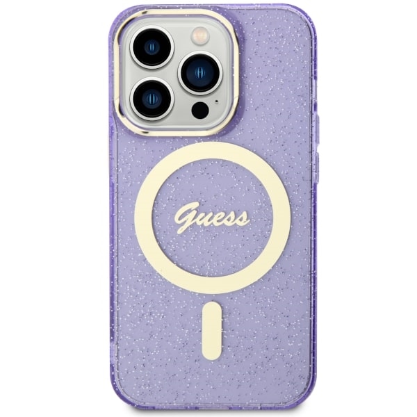 iTok webáruház - Guess Guess GUHMP14XHCMCGU iPhone 14 Pro Max 6.7" purple/purple hardcase Glitter Gold MagSafe 3 Guess GUHMP14XHCMCGU iPhone 14 Pro Max 6.7" purple/purple hardcase Glitter Gold MagSafe