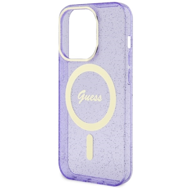 iTok webáruház - Guess Guess GUHMP14XHCMCGU iPhone 14 Pro Max 6.7" purple/purple hardcase Glitter Gold MagSafe 6 Guess GUHMP14XHCMCGU iPhone 14 Pro Max 6.7" purple/purple hardcase Glitter Gold MagSafe