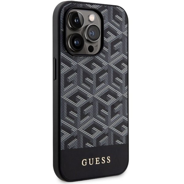 iTok webáruház - Guess Guess GUHMP14XHGCFSEK G Cube Stripes MagSafe tok iPhone 14 Pro Max készülékhez, fekete 4 Guess GUHMP14XHGCFSEK iPhone 14 Pro Max 6.7" black/black hardcase GCube Stripes MagSafe