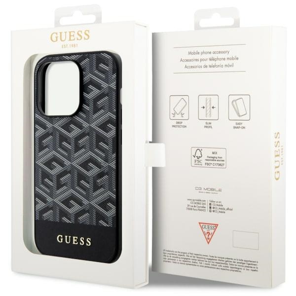 iTok webáruház - Guess Guess GUHMP14XHGCFSEK G Cube Stripes MagSafe tok iPhone 14 Pro Max készülékhez, fekete 8 Guess GUHMP14XHGCFSEK iPhone 14 Pro Max 6.7" black/black hardcase GCube Stripes MagSafe