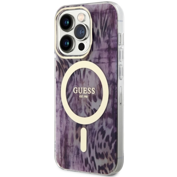iTok webáruház - Guess Guess GUHMP14XHLEOPWP Leopard MagSafe tok iPhone 14 Pro Max készülékhez, rózsaszín 2 Guess GUHMP14XHLEOPWP iPhone 14 Pro Max 6.7" pink/pink hardcase Leopard MagSafe