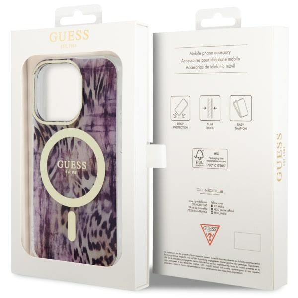 iTok webáruház - Guess Guess GUHMP14XHLEOPWP Leopard MagSafe tok iPhone 14 Pro Max készülékhez, rózsaszín 8 Guess GUHMP14XHLEOPWP iPhone 14 Pro Max 6.7" pink/pink hardcase Leopard MagSafe