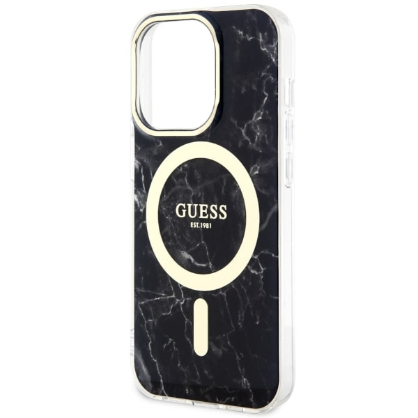 iTok webáruház - Guess Guess GUHMP14XPCUMAK iPhone 14 Pro Max Marble MagSafe keménytok – fekete 6 Guess GUHMP14XPCUMAK iPhone 14 Pro Max 6.7" black/black hardcase Marble MagSafe
