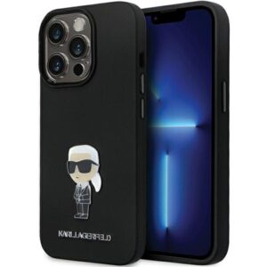 Karl Lagerfeld KLHCP14XSMHKNPK szilikon tok iPhone 14 Pro Max készülékhez – fekete