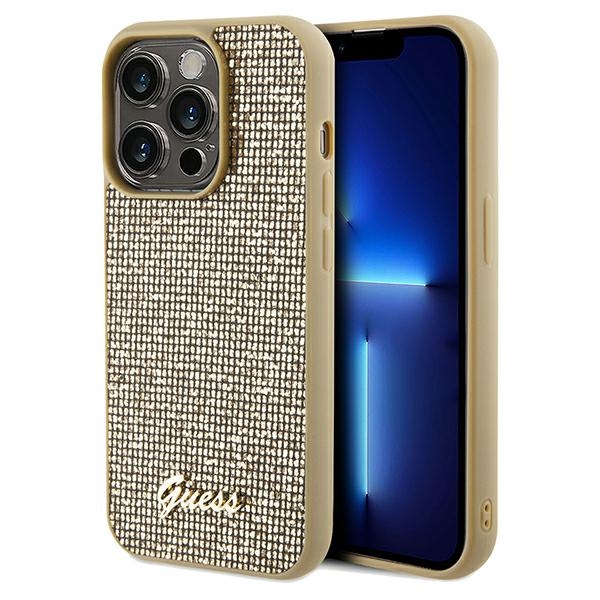 iTok webáruház - Guess Guess Disco Metal Script tok iPhone 14 Pro Max készülékhez (arany) 1 Guess Disco Metal Script case for iPhone 14 Pro Max (arany)