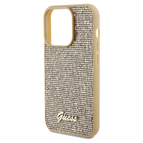 iTok webáruház - Guess Guess Disco Metal Script tok iPhone 14 Pro Max készülékhez (arany) 6 Guess Disco Metal Script case for iPhone 14 Pro Max (arany)