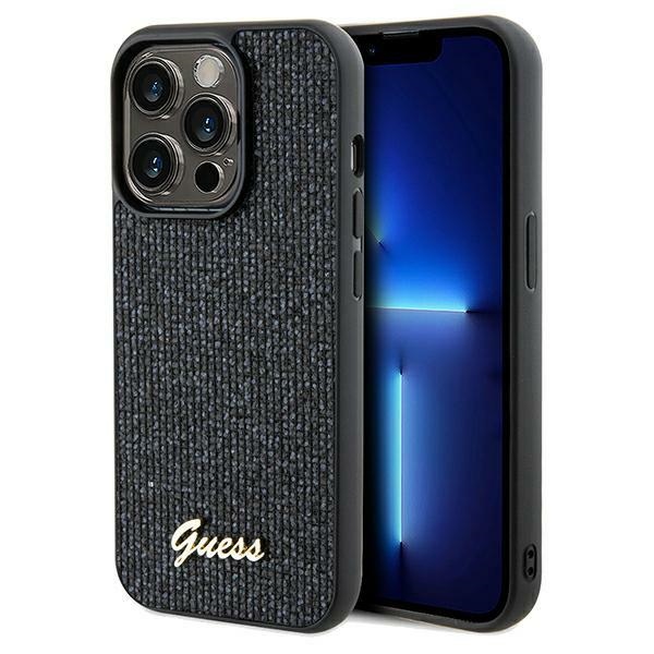 iTok webáruház - Guess Guess Disco Metal Script tok iPhone 14 Pro Max készülékhez (fekete) 1 Guess Disco Metal Script case for iPhone 14 Pro Max (fekete)