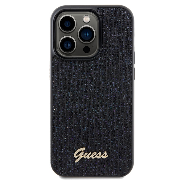 iTok webáruház - Guess Guess Disco Metal Script tok iPhone 14 Pro Max készülékhez (fekete) 3 Guess Disco Metal Script case for iPhone 14 Pro Max (fekete)