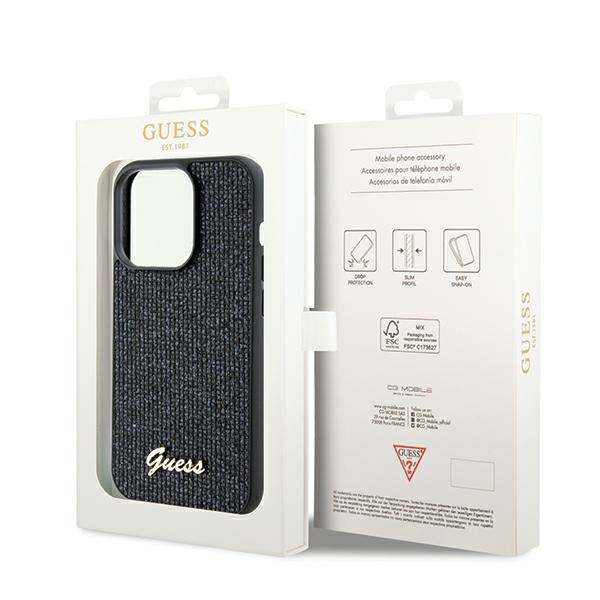 iTok webáruház - Guess Guess Disco Metal Script tok iPhone 14 Pro Max készülékhez (fekete) 8 Guess Disco Metal Script case for iPhone 14 Pro Max (fekete)