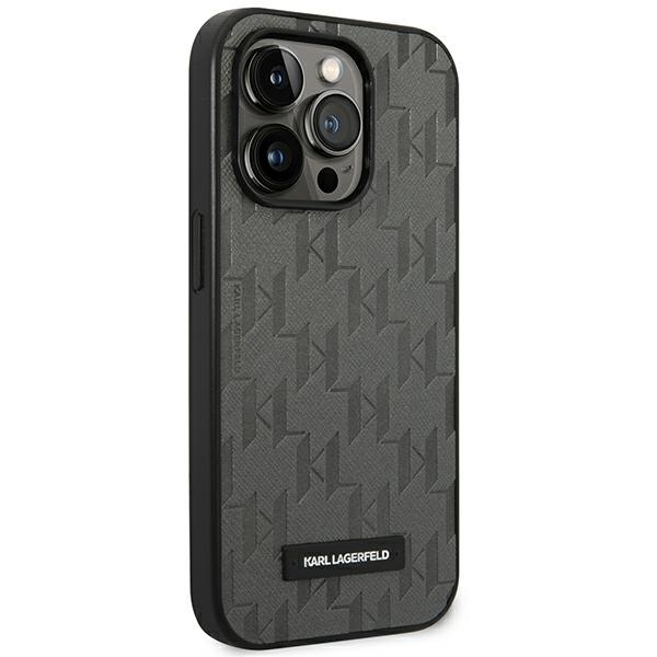 iTok webáruház - Karl Lagerfeld Karl Lagerfeld Saffiano Mono Metal Logo tok iPhone 14 Pro Max készülékhez (szürke) 3 Karl Lagerfeld Saffiano Mono Metal Logo iPhone 14 Pro Max 6.7" Case (szürke)