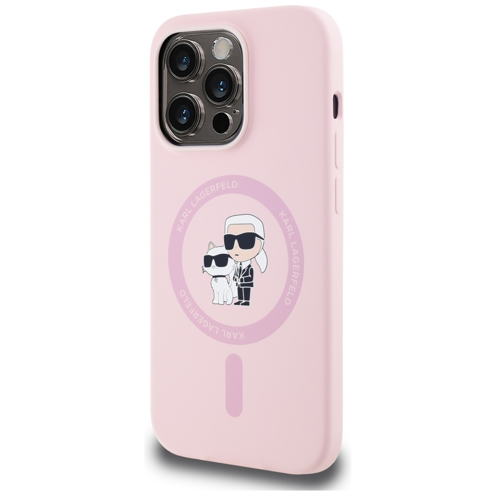 iTok webáruház - Karl Lagerfeld Karl Lagerfeld Silicone Karl&Choupette MagSafe tok iPhone 14 Pro Max készülékhez (rózsaszín) 2 Karl Lagerfeld Silicone Karl&Choupette MagSafe Case for iPhone 14 Pro Max (rózsaszín)