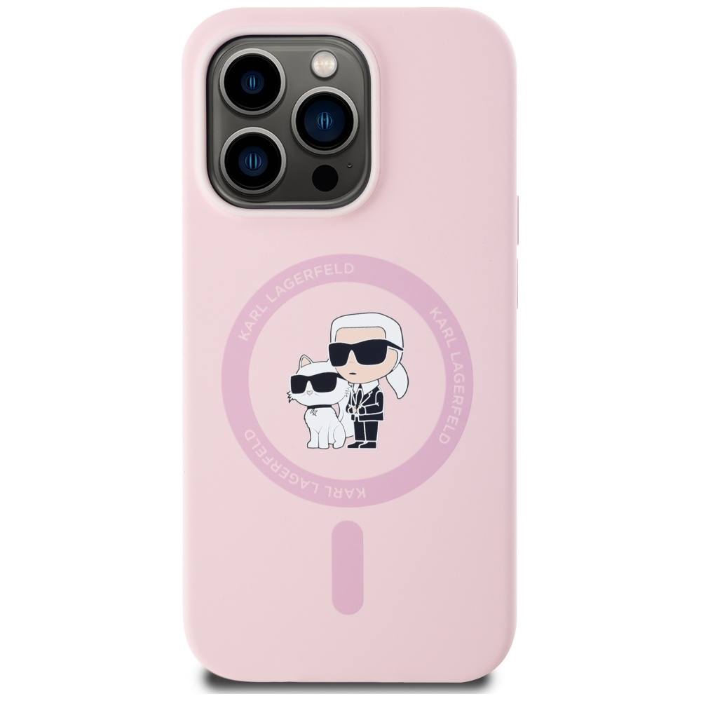iTok webáruház - Karl Lagerfeld Karl Lagerfeld Silicone Karl&Choupette MagSafe tok iPhone 14 Pro Max készülékhez (rózsaszín) 3 Karl Lagerfeld Silicone Karl&Choupette MagSafe Case for iPhone 14 Pro Max (rózsaszín)