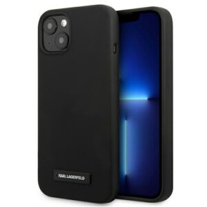 Karl Lagerfeld Silicone Plaque szilikon tok iPhone 13 mini készülékhez (fekete)