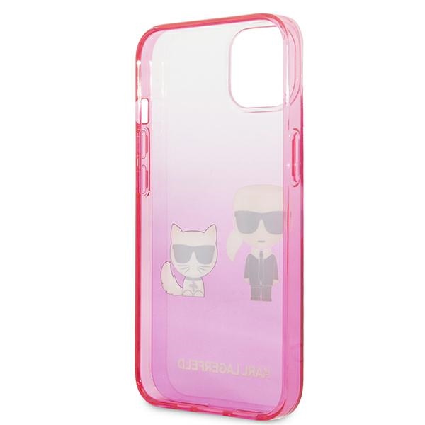 iTok webáruház - Karl Lagerfeld Karl Lagerfeld Gradient Ikonik Karl & Choupette tok iPhone 13 mini készülékhez (rózsaszín) 7 Karl Lagerfeld Gradient Ikonik Karl&Choupette Case for iPhone 13 mini (rózsaszín)