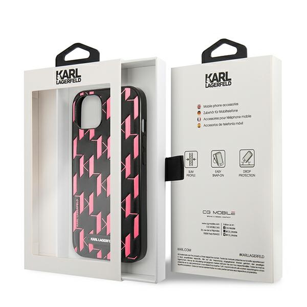 iTok webáruház - Karl Lagerfeld Karl Lagerfeld KLHCP13SMNMP1P Monogram Plaque tok iPhone 13 mini készülékhez 8 Karl Lagerfeld KLHCP13SMNMP1P iPhone 13 mini 5,4 "hardcase pink / pink Monogram Plaque