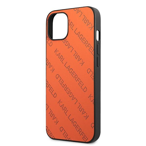 iTok webáruház - Karl Lagerfeld Karl Lagerfeld KLHCP13SPTLO iPhone 13 mini 5,4″ kemény tok – narancssárga 6 Karl Lagerfeld KLHCP13SPTLO iPhone 13 mini 5,4 "hardcase orange / orange Perforated Allover