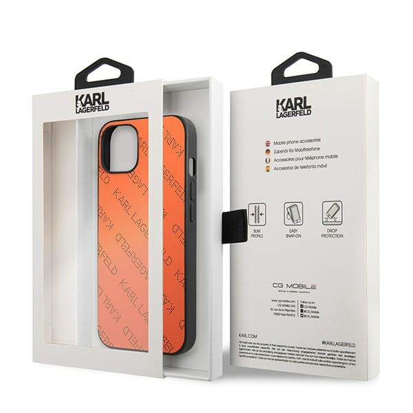 iTok webáruház - Karl Lagerfeld Karl Lagerfeld KLHCP13SPTLO iPhone 13 mini 5,4″ kemény tok – narancssárga 8 Karl Lagerfeld KLHCP13SPTLO iPhone 13 mini 5,4 "hardcase orange / orange Perforated Allover