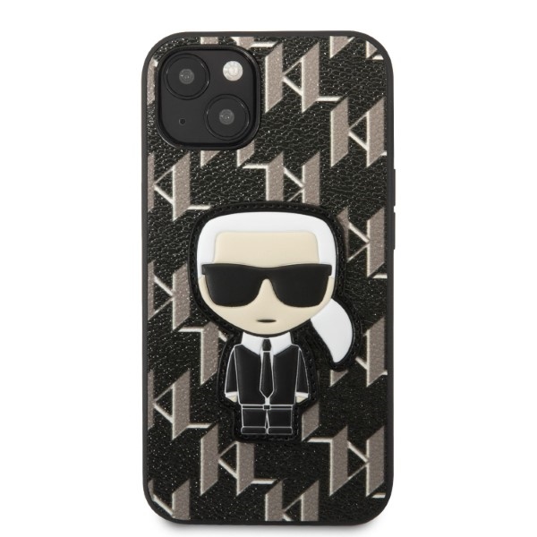 iTok webáruház - Karl Lagerfeld Karl Lagerfeld KLHCP13SPMNIKBK Monogram Ikonik Patch tok iPhone 13 minihez, fekete 3 Karl Lagerfeld KLHCP13SPMNIKBK iPhone 13 mini 5.4" hardcase black/black Monogram Ikonik Patch