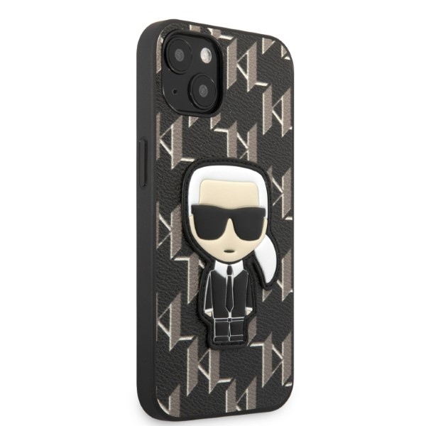 iTok webáruház - Karl Lagerfeld Karl Lagerfeld KLHCP13SPMNIKBK Monogram Ikonik Patch tok iPhone 13 minihez, fekete 4 Karl Lagerfeld KLHCP13SPMNIKBK iPhone 13 mini 5.4" hardcase black/black Monogram Ikonik Patch