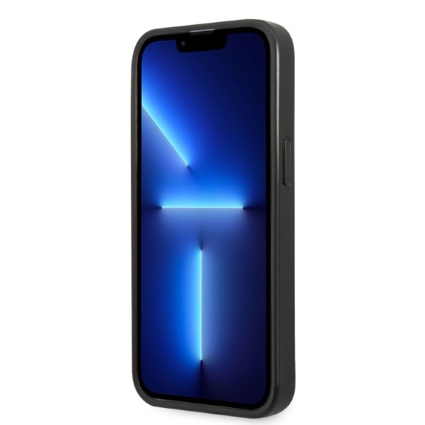 iTok webáruház - Karl Lagerfeld Karl Lagerfeld KLHCP13SSFMP2K Saffiano Plaque tok iPhone 13 mini készülékhez, fekete 5 Karl Lagerfeld KLHCP13SSFMP2K iPhone 13 mini 5.4" hardcase black/black Saffiano Plaque