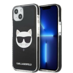 Karl Lagerfeld KLHCP13STPECK Choupette Head tok iPhone 13 mini készülékhez – fekete