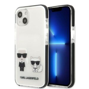 Karl Lagerfeld KLHCP13STPEKCW kemény tok iPhone 13 minihez, fehér