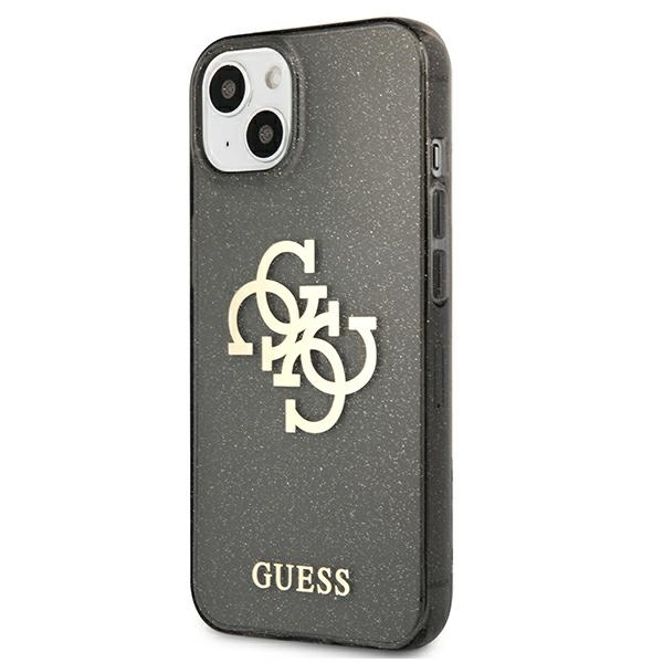 iTok webáruház - Guess Guess GUHCP13SPCUGL4GBK iPhone 13 mini tok – fekete/fekete, Glitter 4G Big Logo 2 Guess GUHCP13SPCUGL4GBK iPhone 13 mini 5.4" black/black hard case Glitter 4G Big Logo