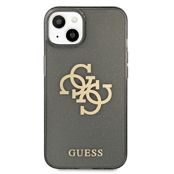 iTok webáruház - Guess Guess GUHCP13SPCUGL4GBK iPhone 13 mini tok – fekete/fekete, Glitter 4G Big Logo 3 Guess GUHCP13SPCUGL4GBK iPhone 13 mini 5.4" black/black hard case Glitter 4G Big Logo