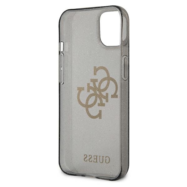 iTok webáruház - Guess Guess GUHCP13SPCUGL4GBK iPhone 13 mini tok – fekete/fekete, Glitter 4G Big Logo 7 Guess GUHCP13SPCUGL4GBK iPhone 13 mini 5.4" black/black hard case Glitter 4G Big Logo