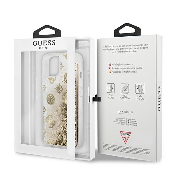 iTok webáruház - Guess Guess GUHCP13SLGPEGO Peony Liquid Glitter tok iPhone 13 mini készülékhez – arany 8 Guess GUHCP13SLGPEGO iPhone 13 mini 5.4" gold/gold hardcase Peony Liquid Glitter