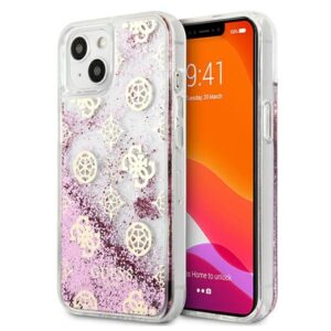 Guess GUHCP13SLGPEPI Peony Liquid Glitter tok iPhone 13 mini 5,4″ készülékhez
